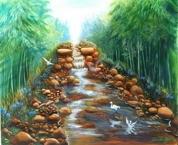 竹林の小川