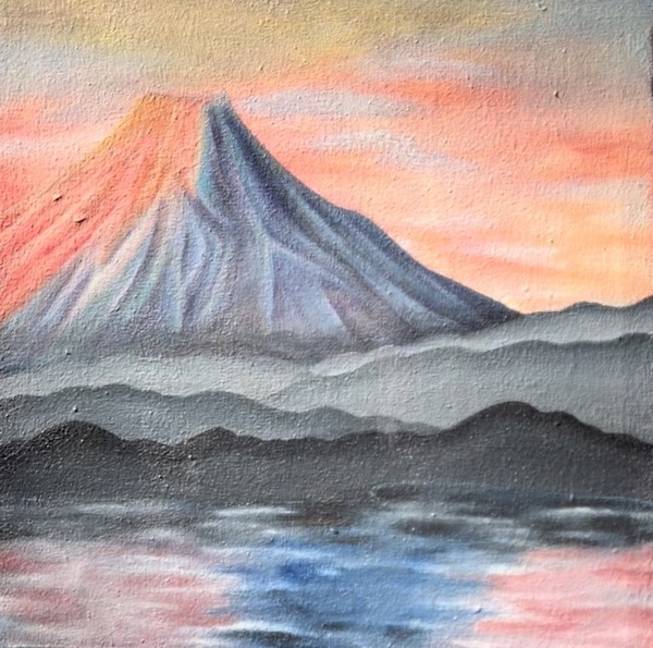 富士山と水面