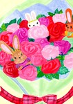 「Bouquet with rabbits」