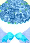 「Bouquet of blue roses」